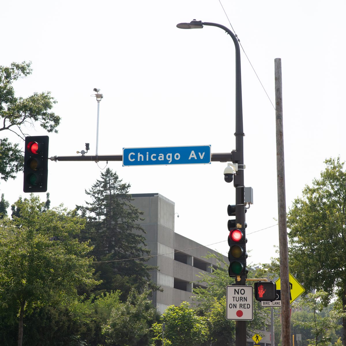 The Chicago Avenue street sign in the Phillips neighborhood