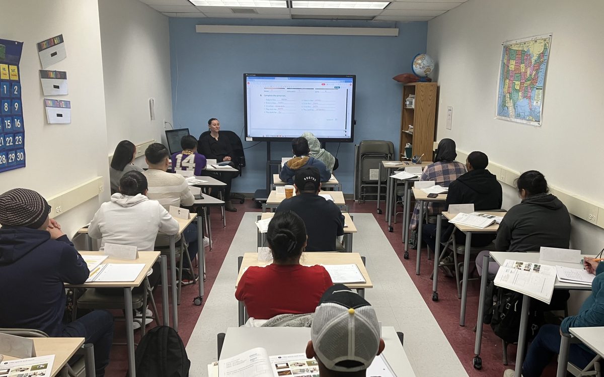 Students in a class at the English Learning Center